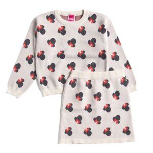 NWT MINNIE MOUSE Girls Sweater and Knit Skirt Set Size 3T